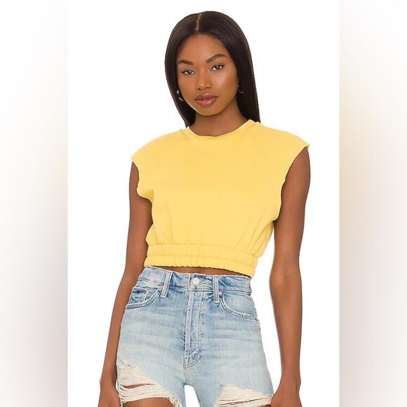 NWT Lovers & Friends Yellow Emilia Crop Top - Small - Picture 1 of 9